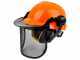 Casco de protecci&oacute;n profesional con visera y auricolares de protecci&oacute;n