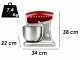 G3 FERRARI Pastaio DELUXE Roja -Amasadora planetaria - 1200 Vatios