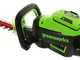 Greenworks GD60HT66 - Cortasetos el&eacute;ctrico de bater&iacute;a con cuchilla de 66 cm - BATER&Iacute;A Y CARGADOR NO EST&Aacute;N INCLUIDOS