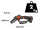 Worx WG324E - Podadora manual de bater&iacute;a 20 V 2 Ah + p&eacute;rtiga telesc&oacute;pica