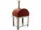 Fontana Mangiafuoco Rosso - Horno de le&ntilde;a de exterior con carro