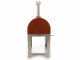 Fontana Margherita Rosso - Horno de le&ntilde;a de exterior con carro