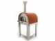 Fontana Margherita Rosso - Horno de le&ntilde;a de exterior con carro