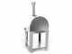 Fontana Margherita INOX - Horno de le&ntilde;a de exterior con carro