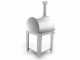 Fontana Margherita INOX - Horno de le&ntilde;a de exterior con carro