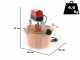 NuovaFac Cuoca Automatica - Caldero en cobre el&eacute;ctrico martillado para polenta base plana  9L - 24W