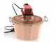 NuovaFac Cuoca Automatica - Caldero en cobre el&eacute;ctrico martillado para polenta base plana 4L - 5W