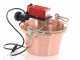 NuovaFac Cuoca Automatica - Caldero en cobre el&eacute;ctrico martillado para polenta base plana 4L - 5W