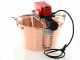 NuovaFac Cuoca Automatica - Caldero de inducci&oacute;n en cobre el&eacute;ctrico martillado para polenta base plana 4L - 5 W