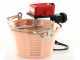 NuovaFac Cuoca Automatica - Caldero de inducci&oacute;n en cobre el&eacute;ctrico martillado para polenta base plana 4L - 5 W