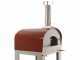 Seven Italy Eros Rosso - Horno de le&ntilde;a de exterior con carro