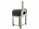 Seven Italy Eros Antracite - Horno de le&ntilde;a de exterior con carro