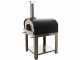 Seven Italy Eros Antracite - Horno de le&ntilde;a de exterior con carro