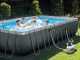 Intex Ultra XTR Frame 26368NP - Piscina elevada + Kit Limpieza y Voleibol