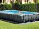 Intex Ultra XTR Frame 26378NP - Piscina desmontable + Kit Limpieza y Voleibol