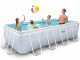 Intex Prisma Frame Chevron 26780NP - 400x200x100 cm - Piscina elevada + Bomba de filtro 45 W y Escalera