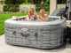 Intex Cuadrada Greystone Deluxe 28450NP - Piscina de hidromasaje spa