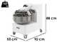 Top-Line IMF25 - Amasadora de horquilla profesional - 25 kg 1 velocidad