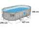 Bestway Power Steel Swim Vista 56714 - 427 x 250 x 100 cm - Piscina ovalada
