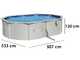Bestway Hydrium 56586 - 500 x 360 x 120 cm - Piscina ovalada