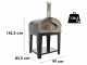 Rossofuoco Nonna Luisa - Horno de le&ntilde;a de exterior con base - Negro