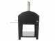 Rossofuoco Nonna Luisa - Horno de le&ntilde;a de exterior con base - Negro