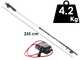 Zanon Shark ZS50 - Tijera el&eacute;ctrica de poda con p&eacute;rtiga - 50.4V 2.9 Ah - 255 cm