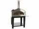 Rossofuoco Campagnolo Nero - Horno de le&ntilde;a de exterior con carro