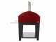 Rossofuoco Campagnolo - Horno de le&ntilde;a de exterior con carro - Rojo