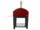 Rossofuoco Campagnolo - Horno de le&ntilde;a de exterior con carro - Rojo