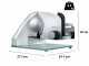 Graef Classic C20 TWIN Silver - Cortadora de fiambre con cuchilla de 170 mm