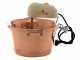 LAR polentamatic - Caldero de cobre el&eacute;ctrico martillado para polenta de inducci&oacute;n 6.5L - 8W