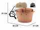 LAR polentamatic - Caldero de cobre el&eacute;ctrico martillado para polenta de inducci&oacute;n 6.5L - 8W