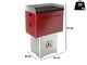 Linea VZ QBY - Barbacoa pirol&iacute;tica de pellets port&aacute;til roja