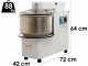 EuroMech ETR 20 - Amasadora de espiral abatible capacidad 18 kg - Trif&aacute;sica