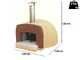 Linea VZ Etna - Horno de le&ntilde;a de exterior con superficie de cocci&oacute;n &Oslash; 85 cm - Capacidad: 3 pizzas