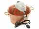 Novital - Caldero de cobre el&eacute;ctrico  martillado para polenta de base plana 4,7L - 4W