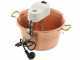 Novital - Caldero de cobre el&eacute;ctrico  martillado para polenta de base plana 4,7L - 4W