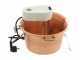 Novital - Caldero de cobre el&eacute;ctrico  martillado para polenta de base plana 4,7L - 4W