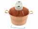Novital - Caldero de cobre el&eacute;ctrico  martillado para polenta de base plana 4,7L - 4W