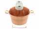 Novital - Caldero de cobre el&eacute;ctrico  martillado para polenta de base plana 4,7L - 4W