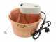Novital - Caldero de cobre el&eacute;ctrico  martillado para polenta de base plana 4,7L - 4W