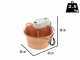 Novital - Caldero de cobre el&eacute;ctrico  martillado para polenta de base plana 4,7L - 4W