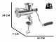 Tre Spade TC-8 Inox - Picadora de carne manual de manivela - Mordaza de fijaci&oacute;n - n.8