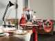 BERKEL B3- Cortadora de fiambre de volante con pedestal con cuchilla de acero al cromo de 300 mm - Roja