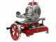 Berkel Tribute Roja - Cortadora de fiambre de volante con pedestal - Cuchilla de acero cromado de 300 mm