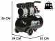 FIAC SUPERSILENT 24/1 - Compresor de aire el&eacute;ctrico monof&aacute;sico silencioso, sin aceite - Motor 1 HP - 24 L