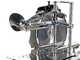 Berkel Tribute Negra - Cortadora de fiambre de volante con pedestal - Cuchilla de acero cromado de 300 mm