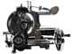 Berkel Tribute Negra - Cortadora de fiambre de volante con pedestal - Cuchilla de acero cromado de 300 mm