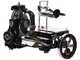 Berkel Tribute Negra - Cortadora de fiambre de volante con pedestal - Cuchilla de acero cromado de 300 mm